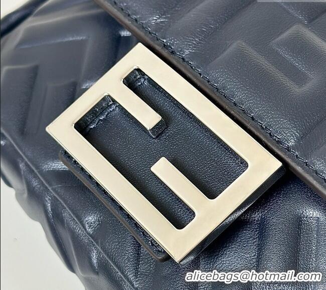 Spot Bulk Fendi Baguette Mini Nappa Leather Bag 0135S Night Fog Blue Top Quality 2025