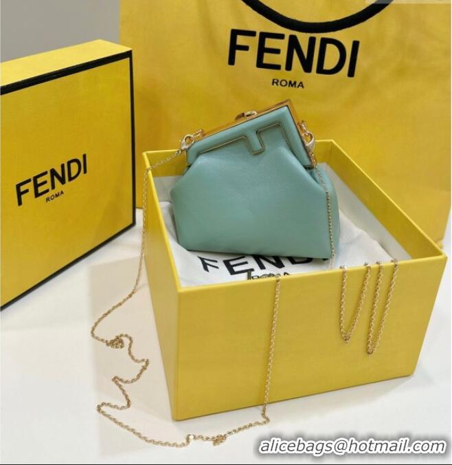 Best Price Fendi First Nano Bag Charm in Nappa Leather 80018S Light Green 2025