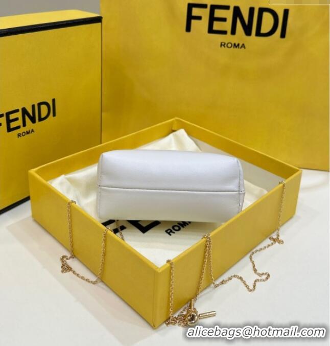 Top Quality Fendi First Nano Bag Charm in Nappa Leather 80018S White 2025