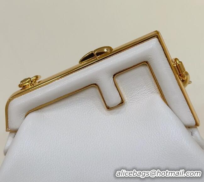 Top Quality Fendi First Nano Bag Charm in Nappa Leather 80018S White 2025