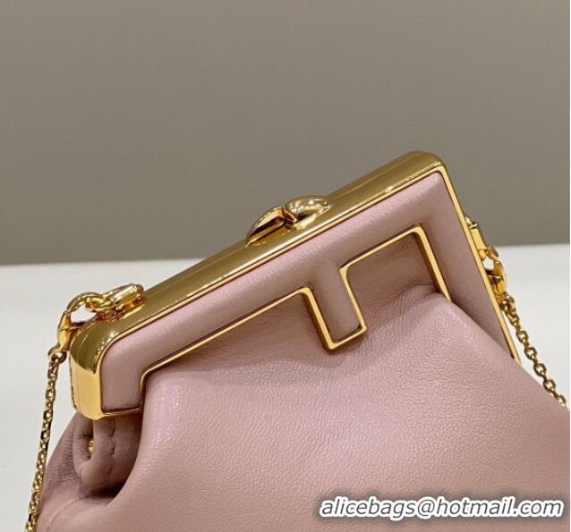Spot Discount Fendi First Nano Bag Charm in Nappa Leather 80018S Light Pink 2025