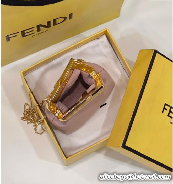 Spot Discount Fendi First Nano Bag Charm in Nappa Leather 80018S Light Pink 2025