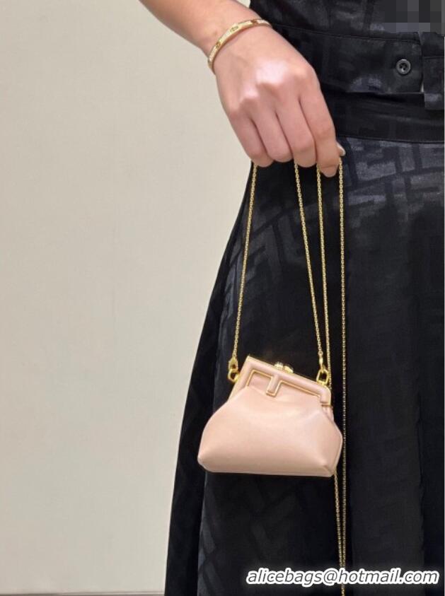 Spot Discount Fendi First Nano Bag Charm in Nappa Leather 80018S Light Pink 2025