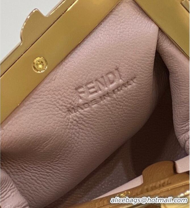 Spot Discount Fendi First Nano Bag Charm in Nappa Leather 80018S Light Pink 2025