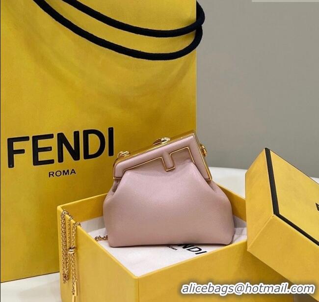 Spot Discount Fendi First Nano Bag Charm in Nappa Leather 80018S Light Pink 2025