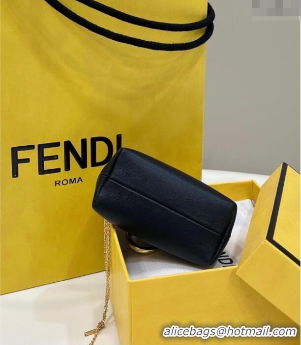 Best Quality Fendi First Nano Bag Charm in Nappa Leather 80018S Black 2025