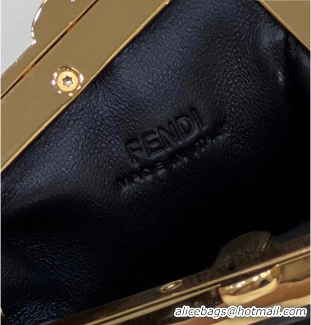 Best Quality Fendi First Nano Bag Charm in Nappa Leather 80018S Black 2025