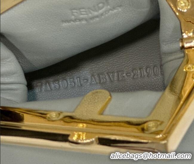 Most Popular Fendi First Nano Bag Charm in Nappa Leather 80018S Dusty Green 2025