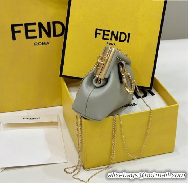 Most Popular Fendi First Nano Bag Charm in Nappa Leather 80018S Dusty Green 2025