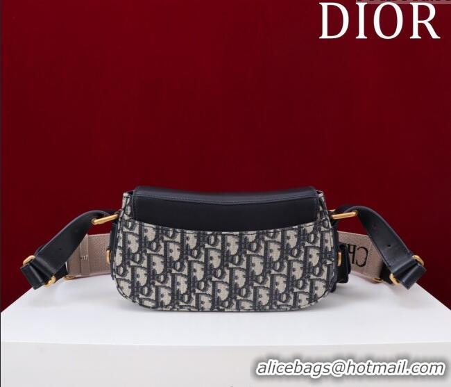 Luxury Classic Dior Small Streetchic Bag in Dior Oblique Jacquard and Smooth Calfskin 391907 Blue 2025