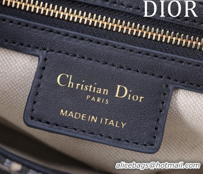 Luxury Classic Dior Small Streetchic Bag in Dior Oblique Jacquard and Smooth Calfskin 391907 Blue 2025