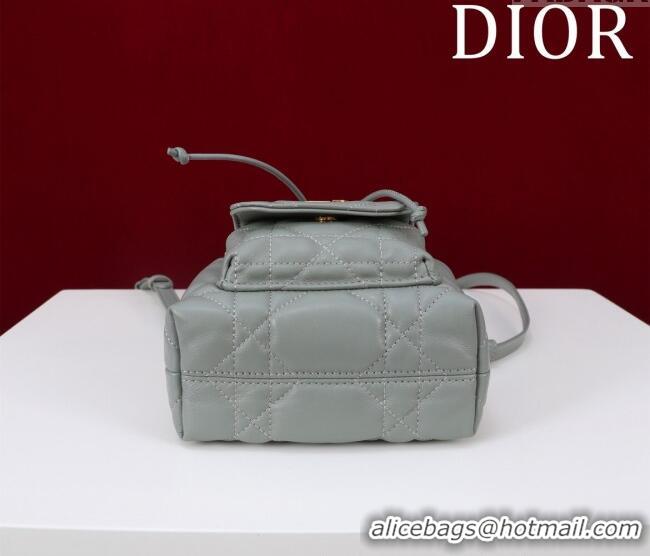 Market Sells Dior Caro Nano Bucket Bag in Macrocannage Lambskin S5250 Grey 2025