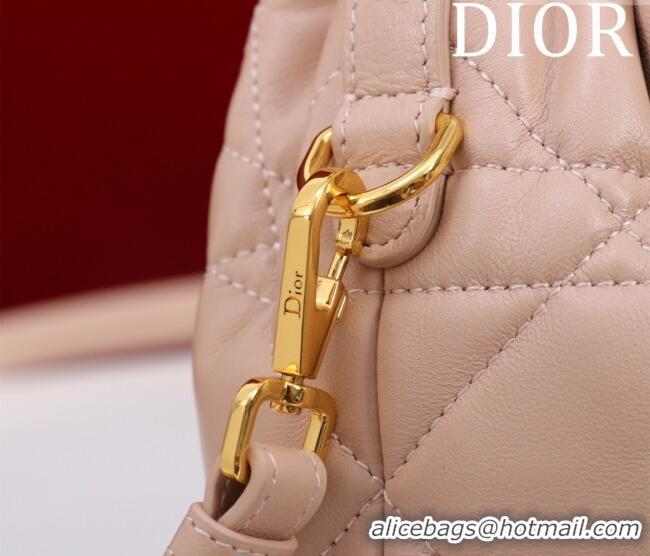Inexpensive Dior Caro Nano Bucket Bag in Macrocannage Lambskin S5250 Light Pink 2025