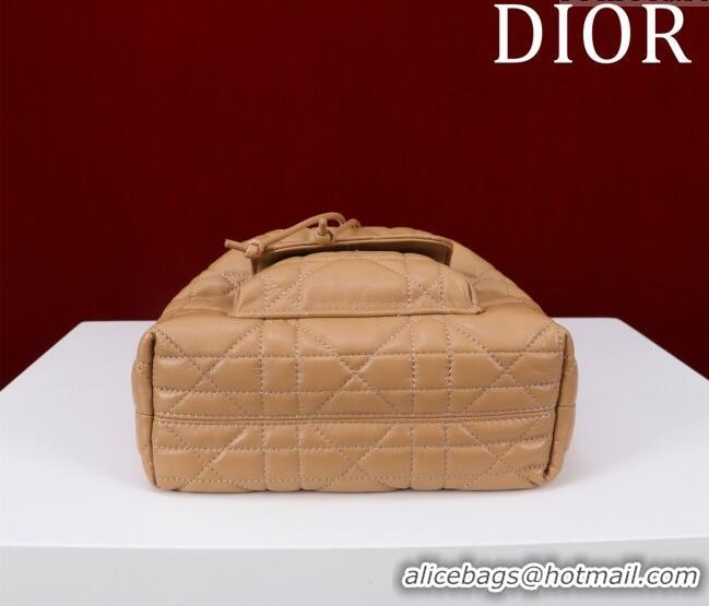 Best Quality Dior Small Dior Caro Bucket Bag in Macrocannage Lambskin Gold-Tone S5250 2025