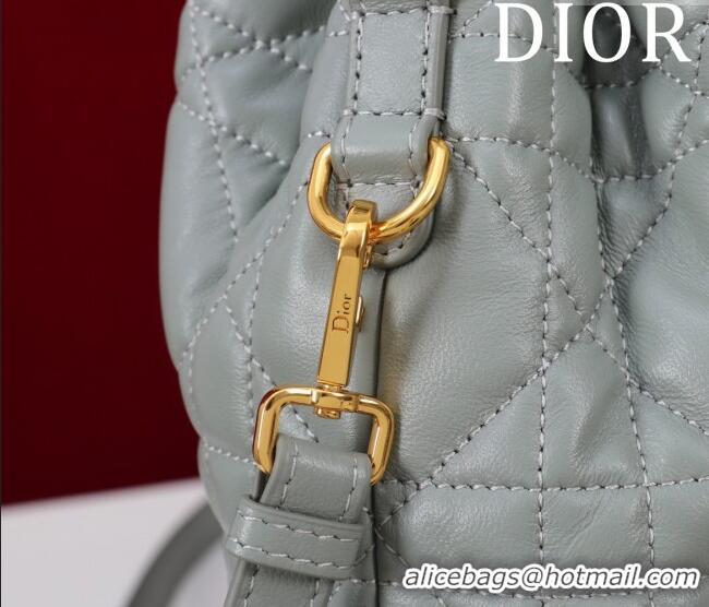 Buy Cheap Dior Small Dior Caro Bucket Bag in Macrocannage Lambskin S5250 Grey 2025
