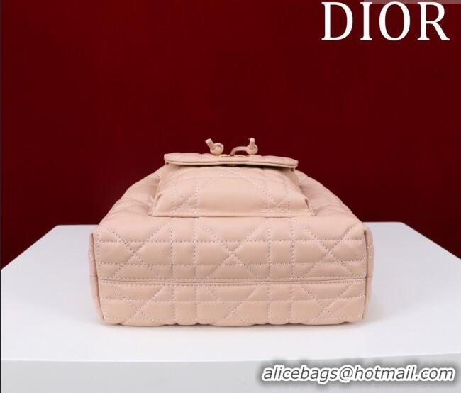 Classic Discount Dior Small Dior Caro Bucket Bag in Macrocannage Lambskin S5250 Light Pink 2025