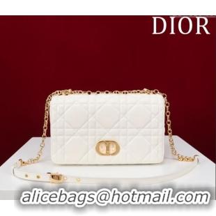 New Product Dior Medium Soft Dior Caro Bag in Macrocannage Lambskin M9253 White 2025