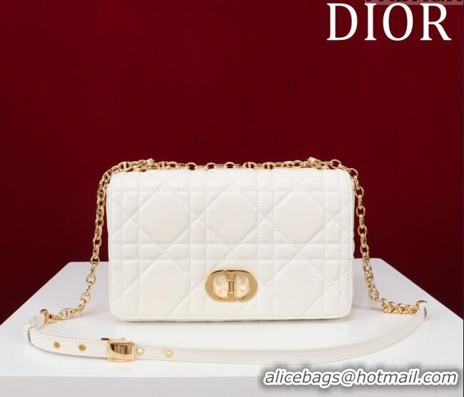 New Product Dior Medium Soft Dior Caro Bag in Macrocannage Lambskin M9253 White 2025