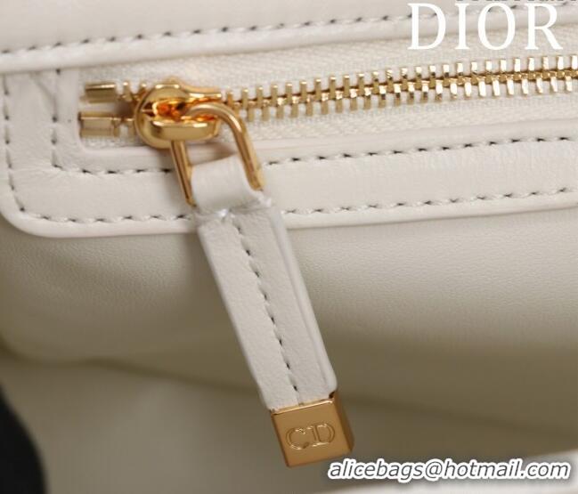 New Product Dior Medium Soft Dior Caro Bag in Macrocannage Lambskin M9253 White 2025