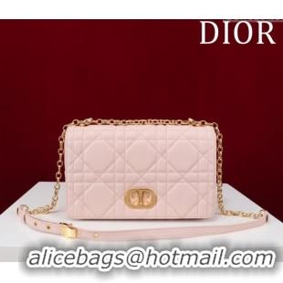 Well Crafted Dior Medium Soft Dior Caro Bag in Macrocannage Lambskin M9253 Powder Pink 2025