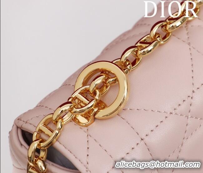Well Crafted Dior Medium Soft Dior Caro Bag in Macrocannage Lambskin M9253 Powder Pink 2025