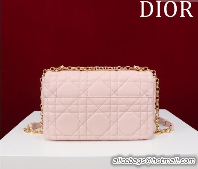 Well Crafted Dior Medium Soft Dior Caro Bag in Macrocannage Lambskin M9253 Powder Pink 2025
