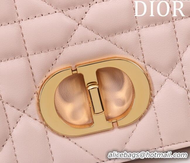 Well Crafted Dior Medium Soft Dior Caro Bag in Macrocannage Lambskin M9253 Powder Pink 2025