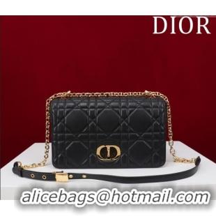 Well Crafted Dior Medium Soft Dior Caro Bag in Macrocannage Lambskin M9253 Black/Gold 2025