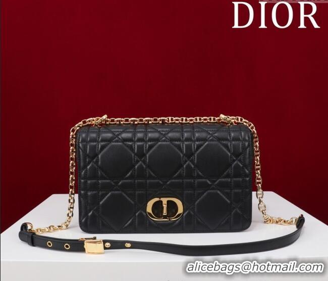 Well Crafted Dior Medium Soft Dior Caro Bag in Macrocannage Lambskin M9253 Black/Gold 2025