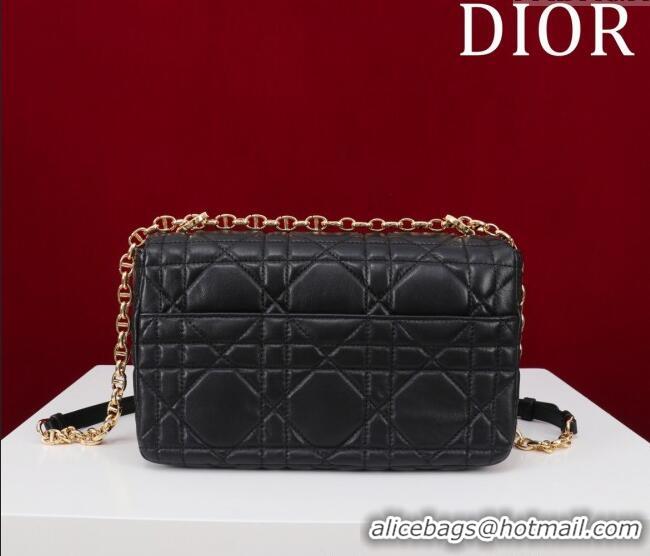 Well Crafted Dior Medium Soft Dior Caro Bag in Macrocannage Lambskin M9253 Black/Gold 2025