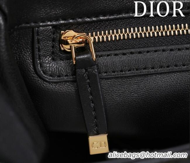 Well Crafted Dior Medium Soft Dior Caro Bag in Macrocannage Lambskin M9253 Black/Gold 2025