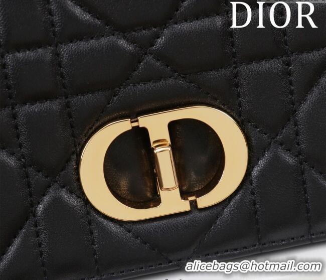 Well Crafted Dior Medium Soft Dior Caro Bag in Macrocannage Lambskin M9253 Black/Gold 2025