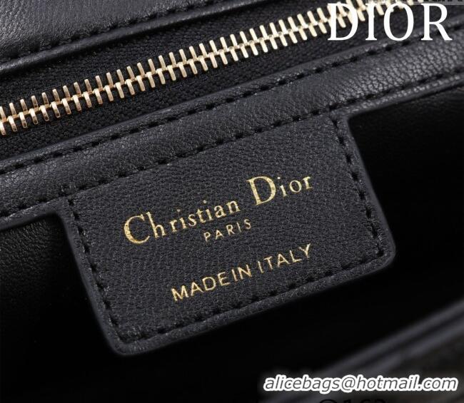 Well Crafted Dior Medium Soft Dior Caro Bag in Macrocannage Lambskin M9253 Black/Gold 2025