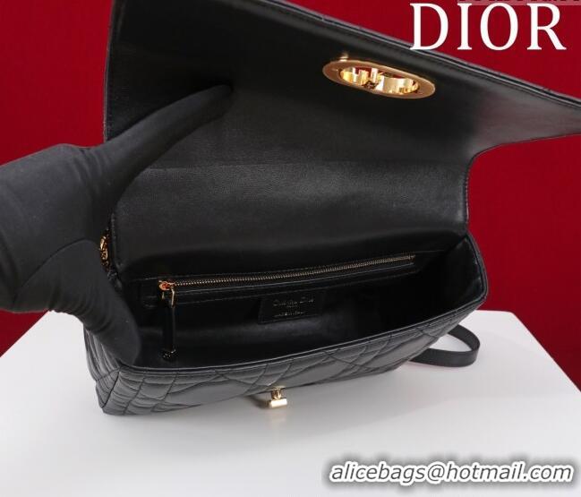Well Crafted Dior Medium Soft Dior Caro Bag in Macrocannage Lambskin M9253 Black/Gold 2025