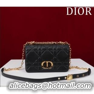 Promotional Dior Small Soft Dior Caro Bag in Macrocannage Lambskin M9252 Black/Gold 2025