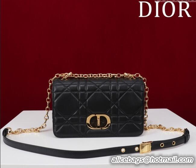 Promotional Dior Small Soft Dior Caro Bag in Macrocannage Lambskin M9252 Black/Gold 2025