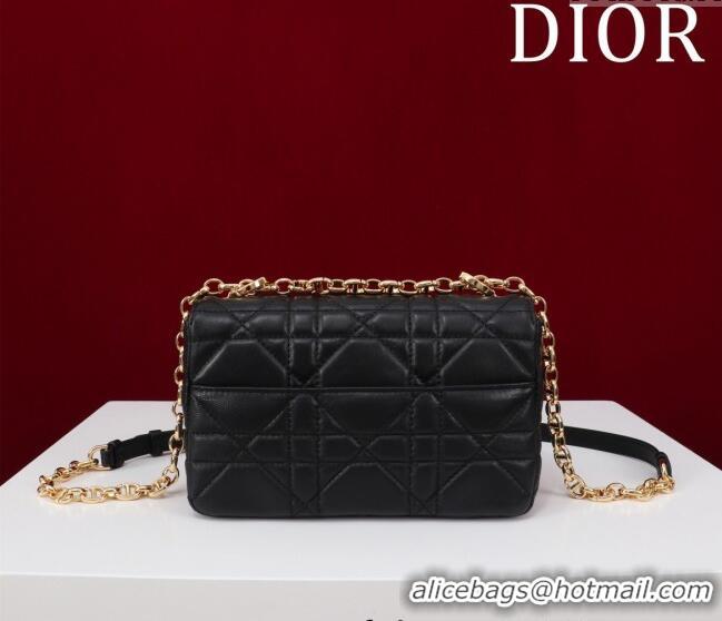 Promotional Dior Small Soft Dior Caro Bag in Macrocannage Lambskin M9252 Black/Gold 2025