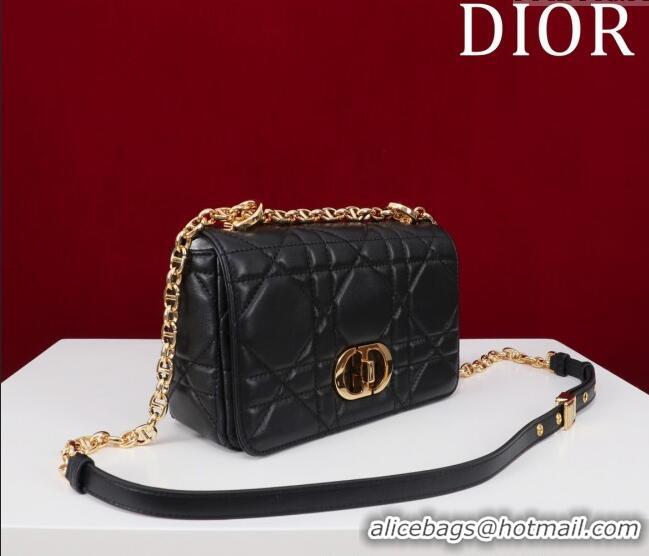 Promotional Dior Small Soft Dior Caro Bag in Macrocannage Lambskin M9252 Black/Gold 2025