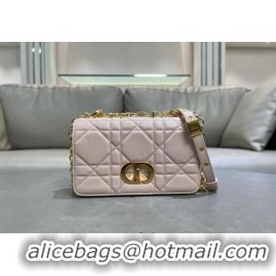 Fashion Cheap Dior Small Soft Dior Caro Bag in Macrocannage Lambskin M9252 Powder Pink 2025