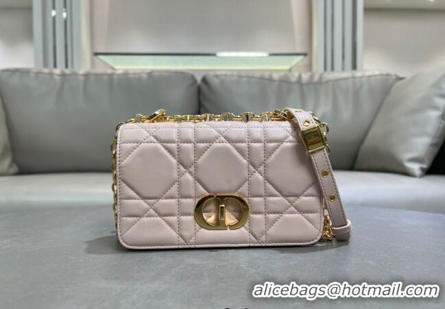Fashion Cheap Dior Small Soft Dior Caro Bag in Macrocannage Lambskin M9252 Powder Pink 2025