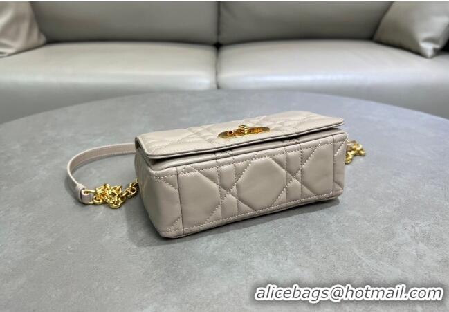 Best Product Dior Small Soft Dior Caro Bag in Macrocannage Lambskin M9252 Grey 2025