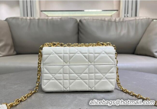 Famous Brand Dior Small Soft Dior Caro Bag in Macrocannage Lambskin M9252 White 2025
