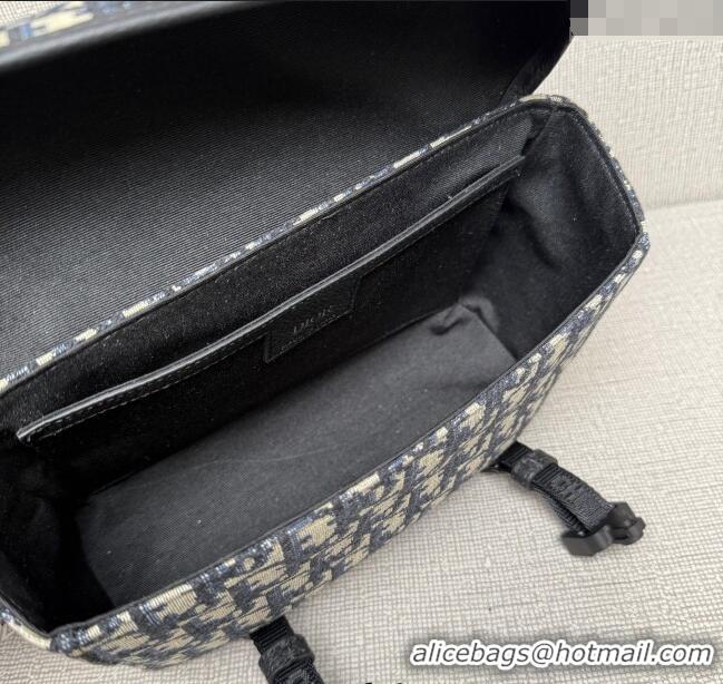 Super Quality Dior Mens Hit the Road Messenger Bag with Flap in Oblique Jacquard with Grained Calfskin 9271 Beige/Black 