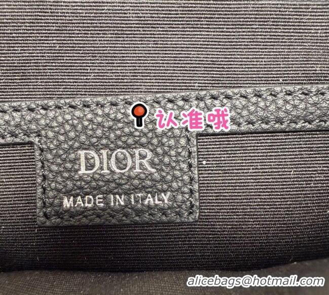 Super Quality Dior Mens Hit the Road Messenger Bag with Flap in Oblique Jacquard with Grained Calfskin 9271 Beige/Black 