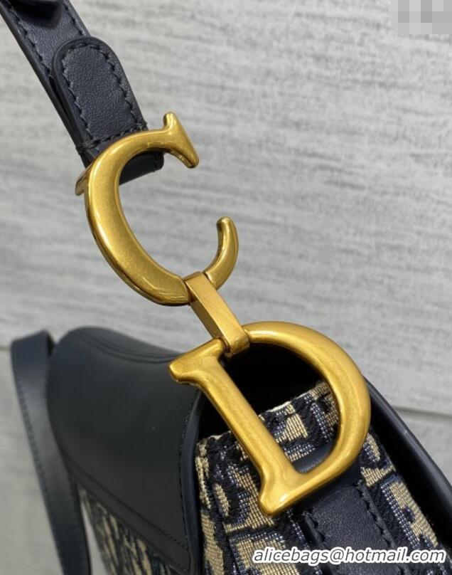 Trendy Design Dior Medium Soft Saddle Bag with Strap in Dior Oblique Jacquard and Calfskin 0521 Blue 2025