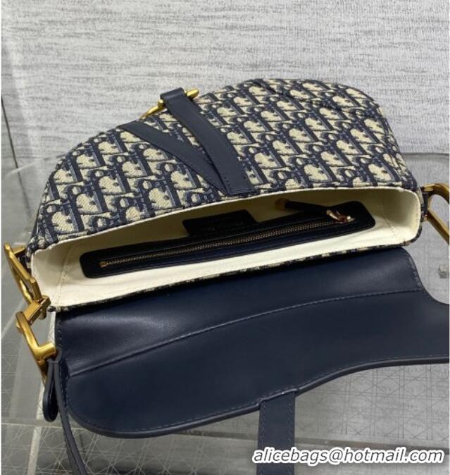 Trendy Design Dior Medium Soft Saddle Bag with Strap in Dior Oblique Jacquard and Calfskin 0521 Blue 2025