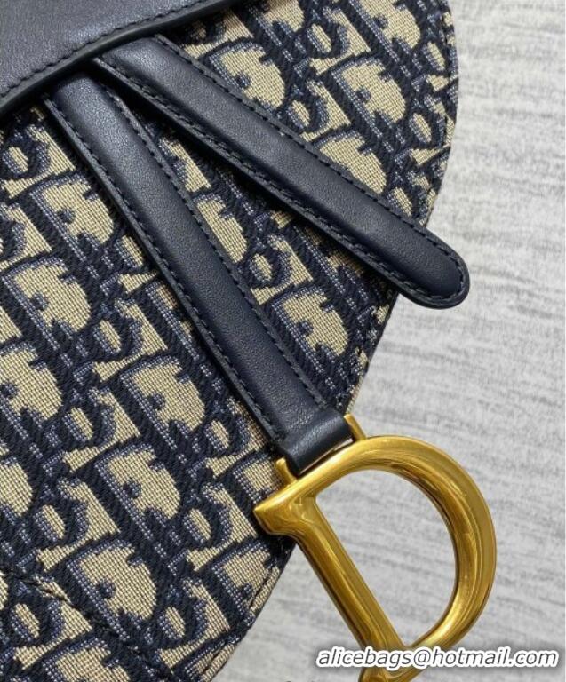 Trendy Design Dior Medium Soft Saddle Bag with Strap in Dior Oblique Jacquard and Calfskin 0521 Blue 2025
