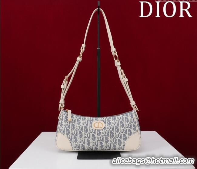 Spot Bulk Dior 30 Montaigne Wanderlust Mini Bag in Dior Oblique Chambray with Raffia Effect and Light Biscuit Smooth Cal