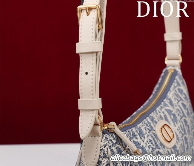 Spot Bulk Dior 30 Montaigne Wanderlust Mini Bag in Dior Oblique Chambray with Raffia Effect and Light Biscuit Smooth Cal