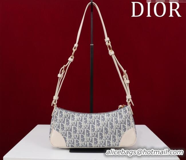 Spot Bulk Dior 30 Montaigne Wanderlust Mini Bag in Dior Oblique Chambray with Raffia Effect and Light Biscuit Smooth Cal